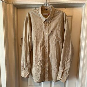 Men’s Majof Tan Casual Button Down Shirt Size XXL